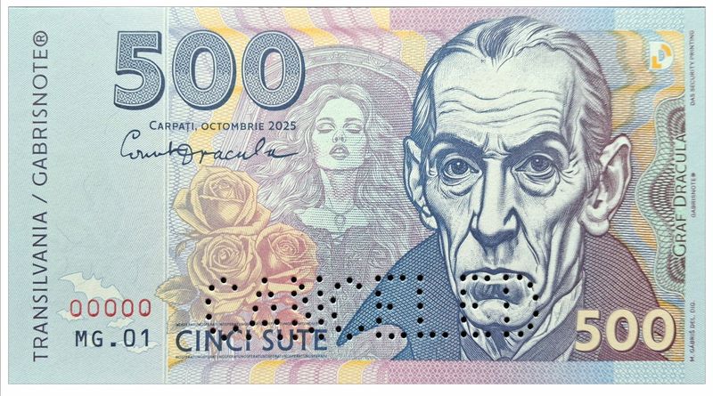 2025/09g 500 Draculi Hrabia Drakula Transylwania (MG.01 00000) + perforacja CANCELED