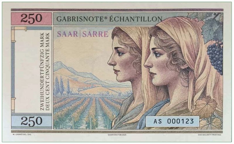 2025/14a Saar / Sarre Ludwidskirche (1775-2025) wariant A (numerowana seria AS)