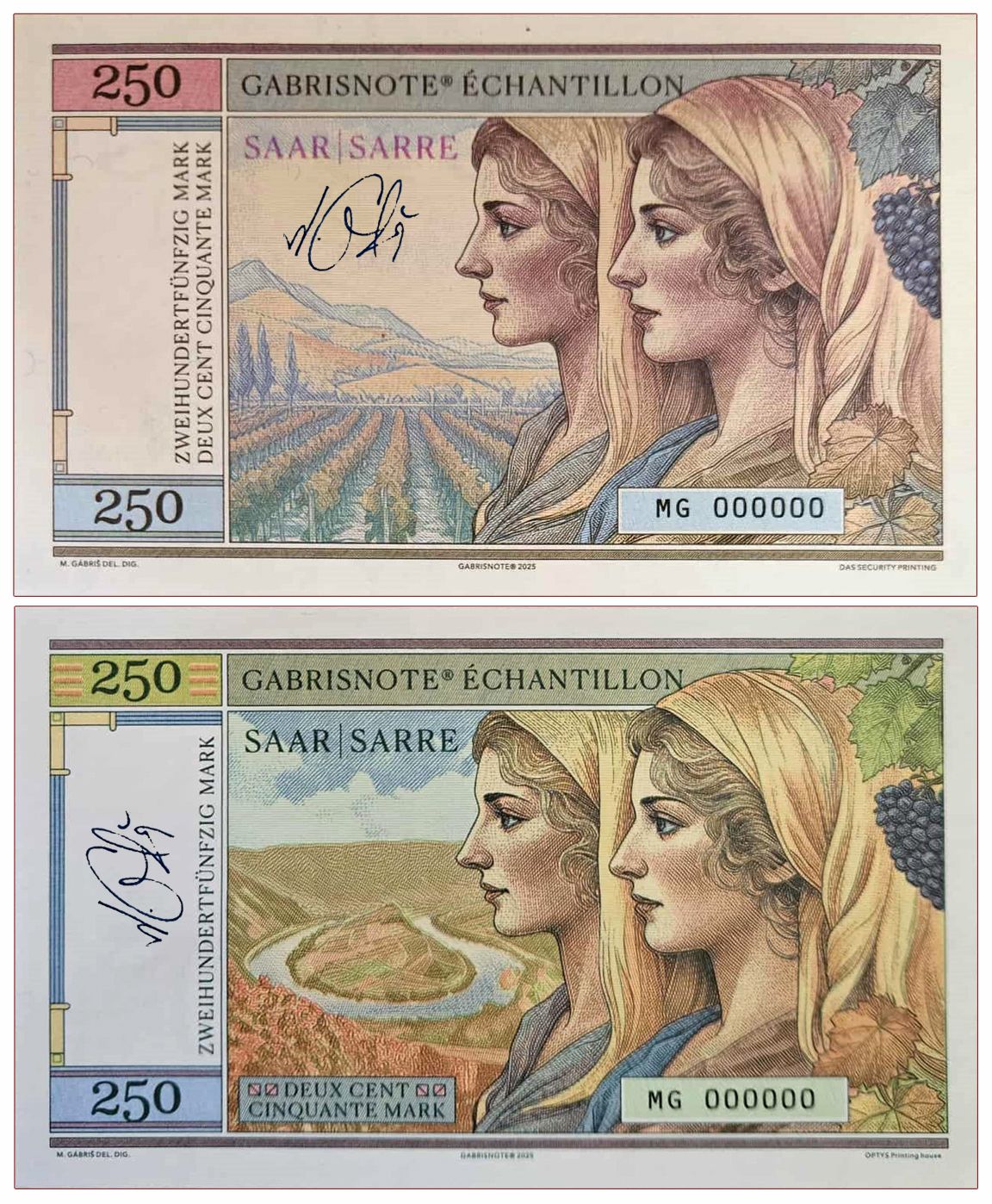 2025/14gg Saar / Sarre Ludwidskirche (1775-2025) wariant A+B (MG000000) + autografy Mateja Gábriša