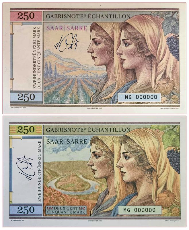2025/14gg Saar / Sarre Ludwidskirche (1775-2025) wariant A+B (MG000000) + autografy Mateja Gábriša