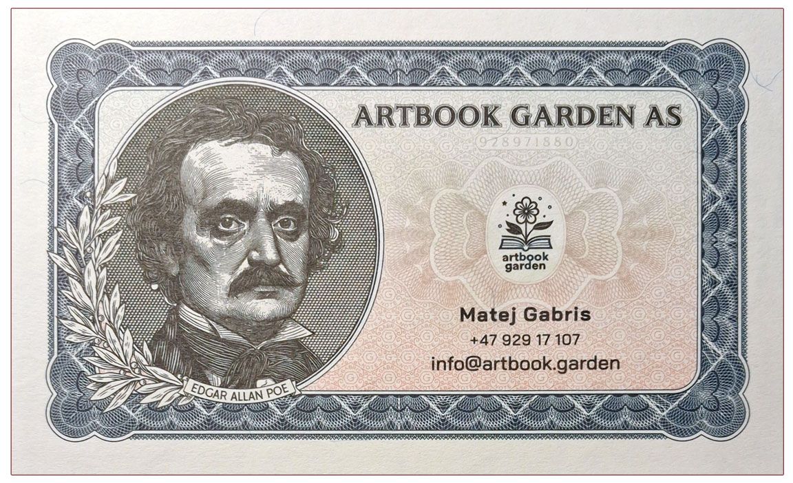 2024/21b Edgar Allan Poe - Matej Gabris - wizytówka wersja (B)