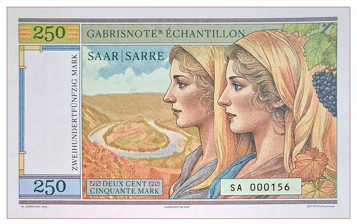 2025/14d Saar / Sarre Ludwidskirche (1775-2025) wariant B (numerowana seria SA)