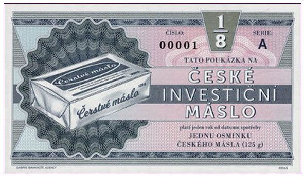 2017 Świeże masło (CZ) - TUZEX, projekt Czechosłowackiej Republiki Socjalistycznej (seria A)