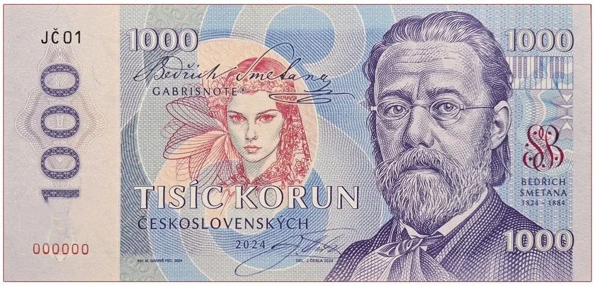 2024/14dc Bedrich Smetana (seria JC01 000000) + autograf Jozefa Česli