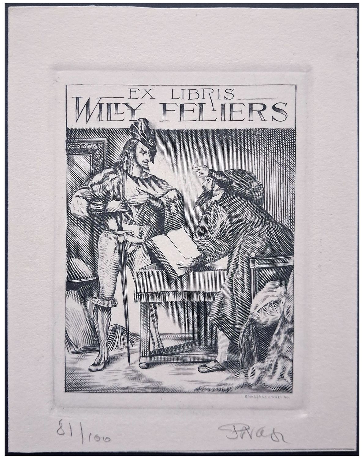Naszarkowski Piotr (10/1986) Exlibris Willy Feliers (III), C2, 70x93