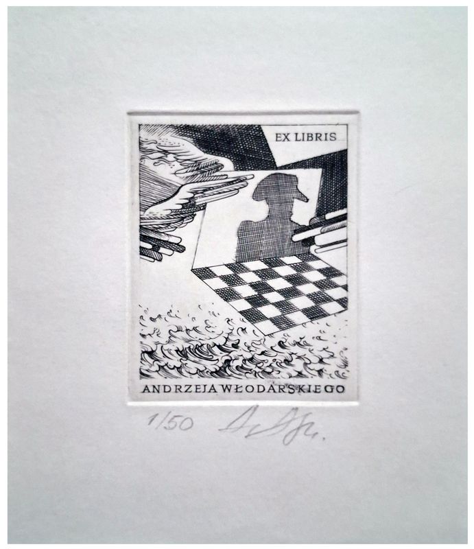 Aszkiełowicz Alfred (3) Exlibris Andrzeja Włodarskiego, C2, 1994