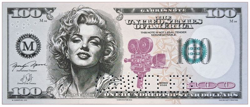 2026/02d 100. rocznica urodzin Marilyn Monroe (bez serii i numeru) + perforacja CANCELED