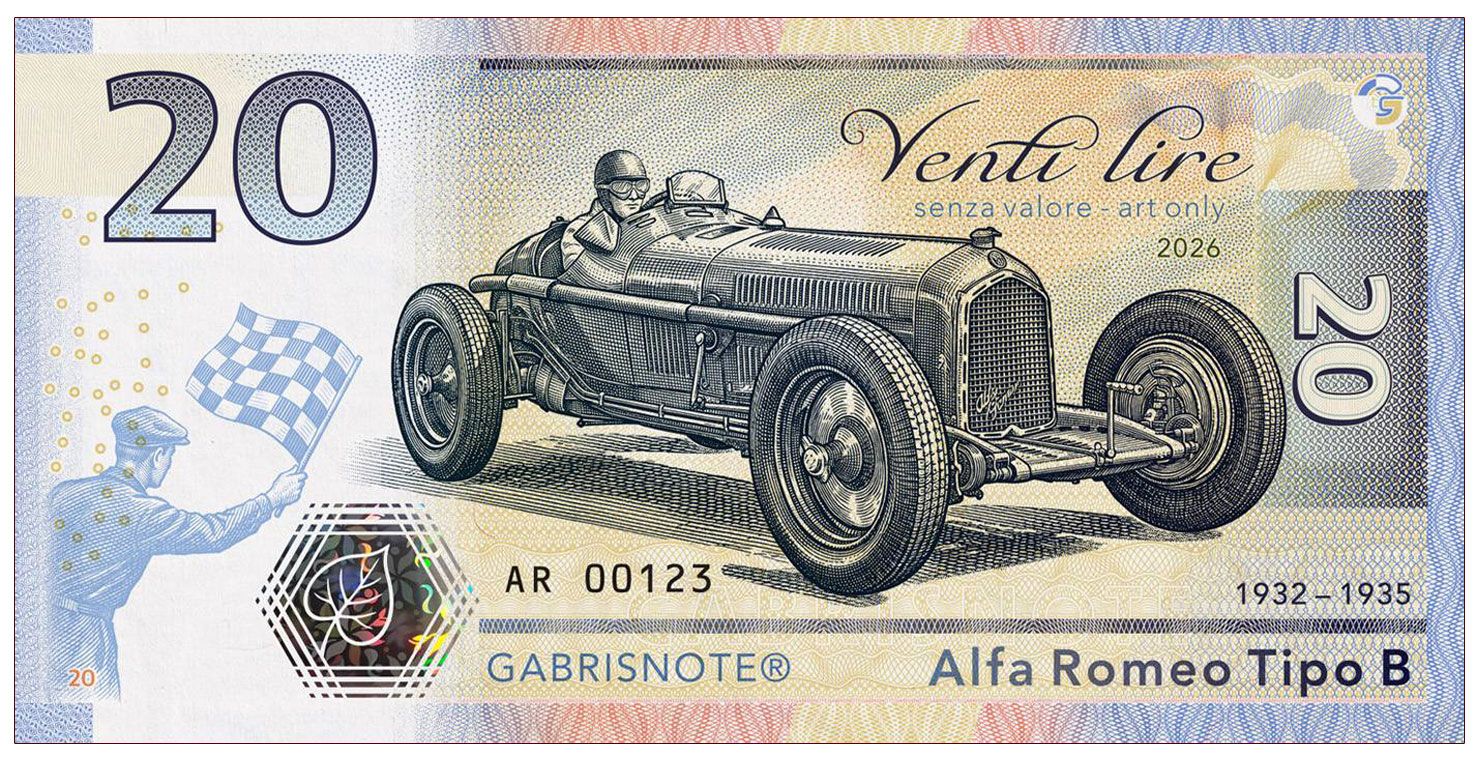 2026/03a 20 lirów Alfa Romeo Tipo B (numerowana seria AR)