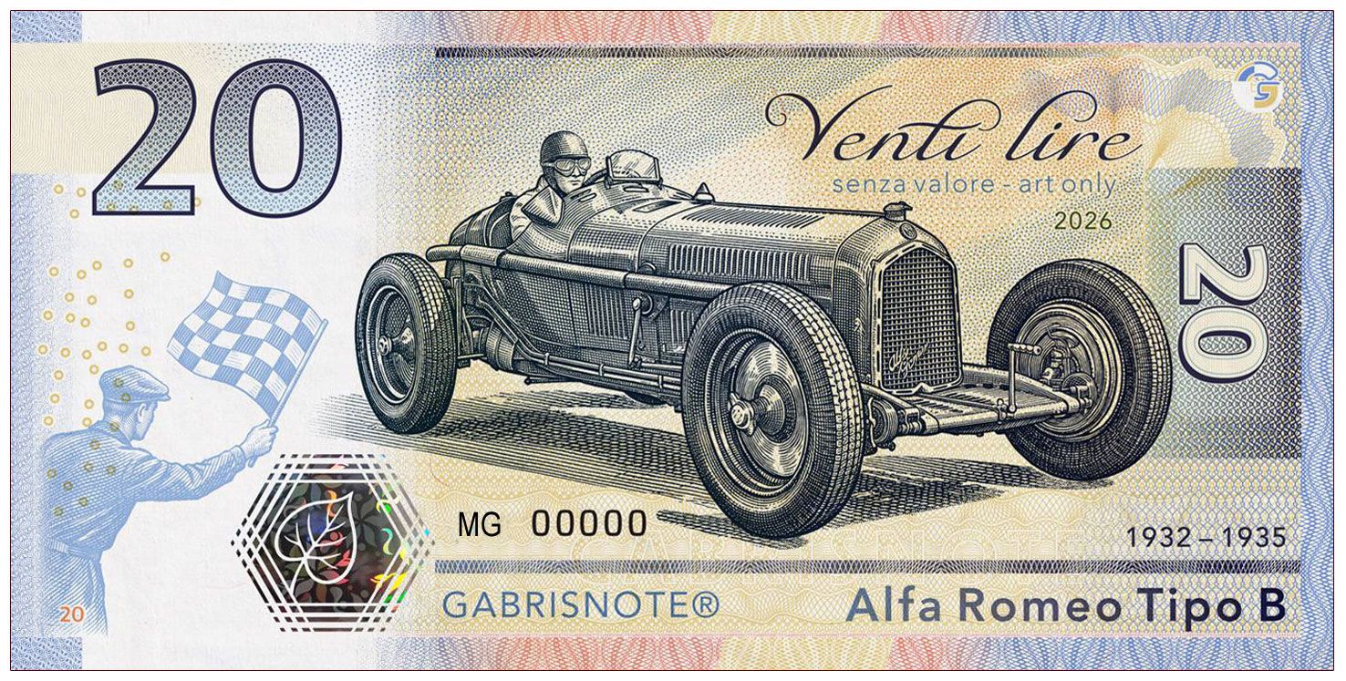2026/03b 20 lirów Alfa Romeo Tipo B (seria MG00000)