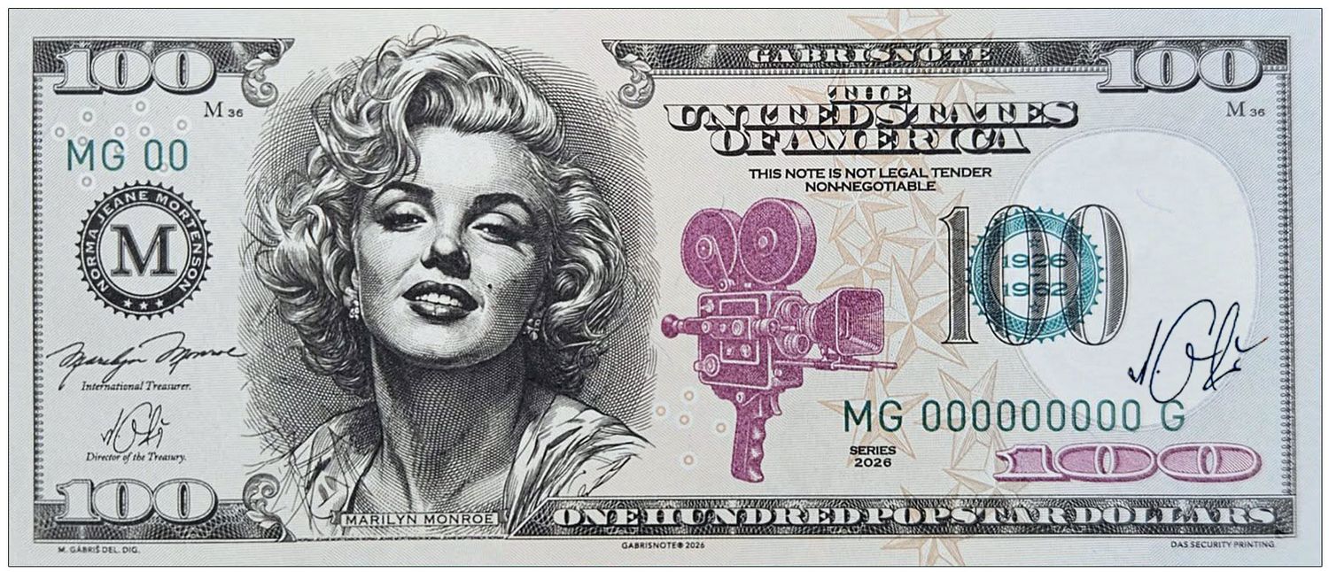 2026/02cg 100. rocznica urodzin Marilyn Monroe (seria MG000000000G) + autograf Mateja Gábriša