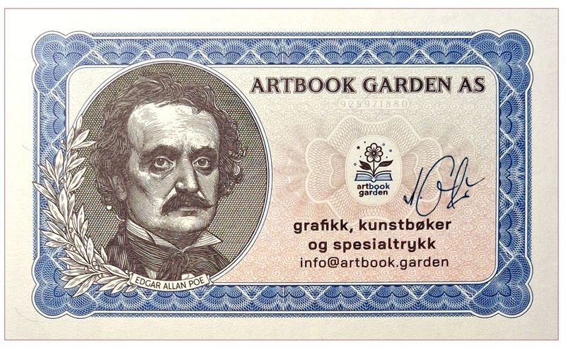 2024/20cg Edgar Allan Poe - Matej Gabris - wizytówka wersja C + autograf Mateja Gábriša