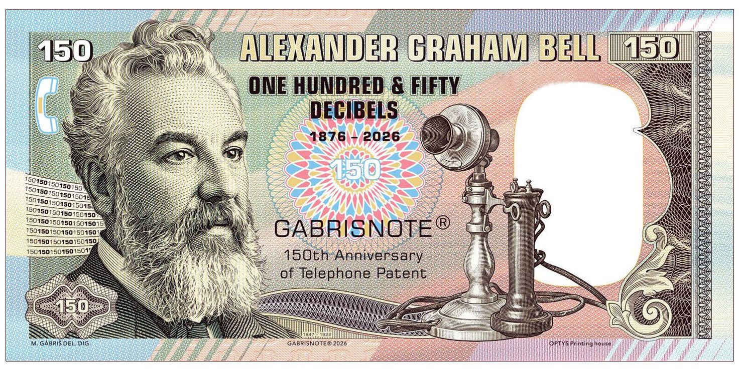 2026/05c 150 dB Alexander Graham Bell (bez serii i numeru) + perforacja CANCELED