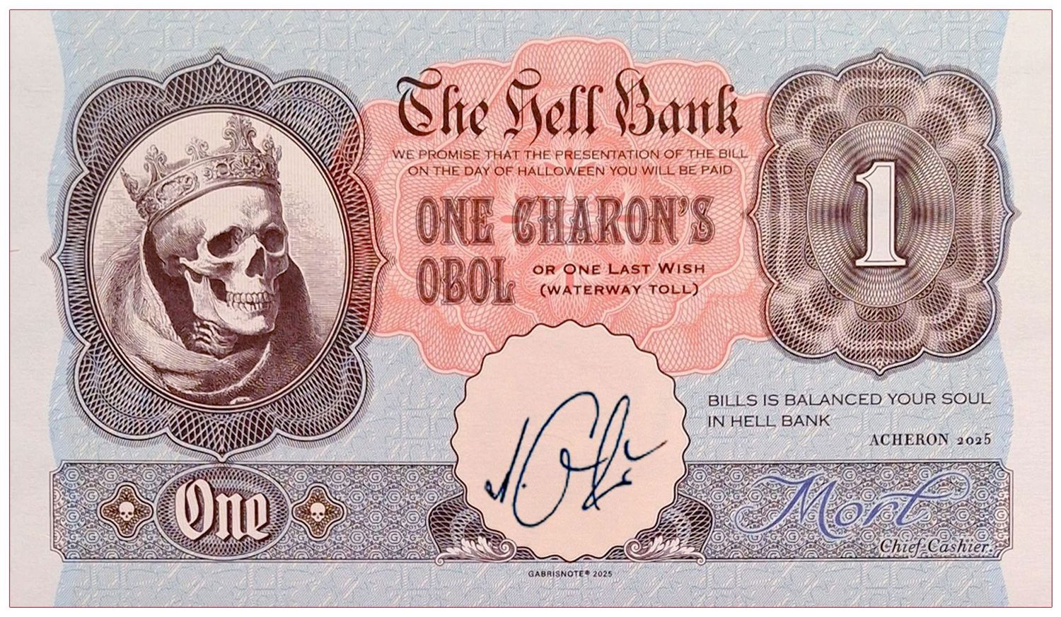 2025/20ag Other World Bank One Charons Obol + autograf Mateja Gábriša