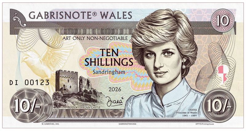 2026/07a 10 szylingów Diana Princess od Walles (numerowana seria DI)