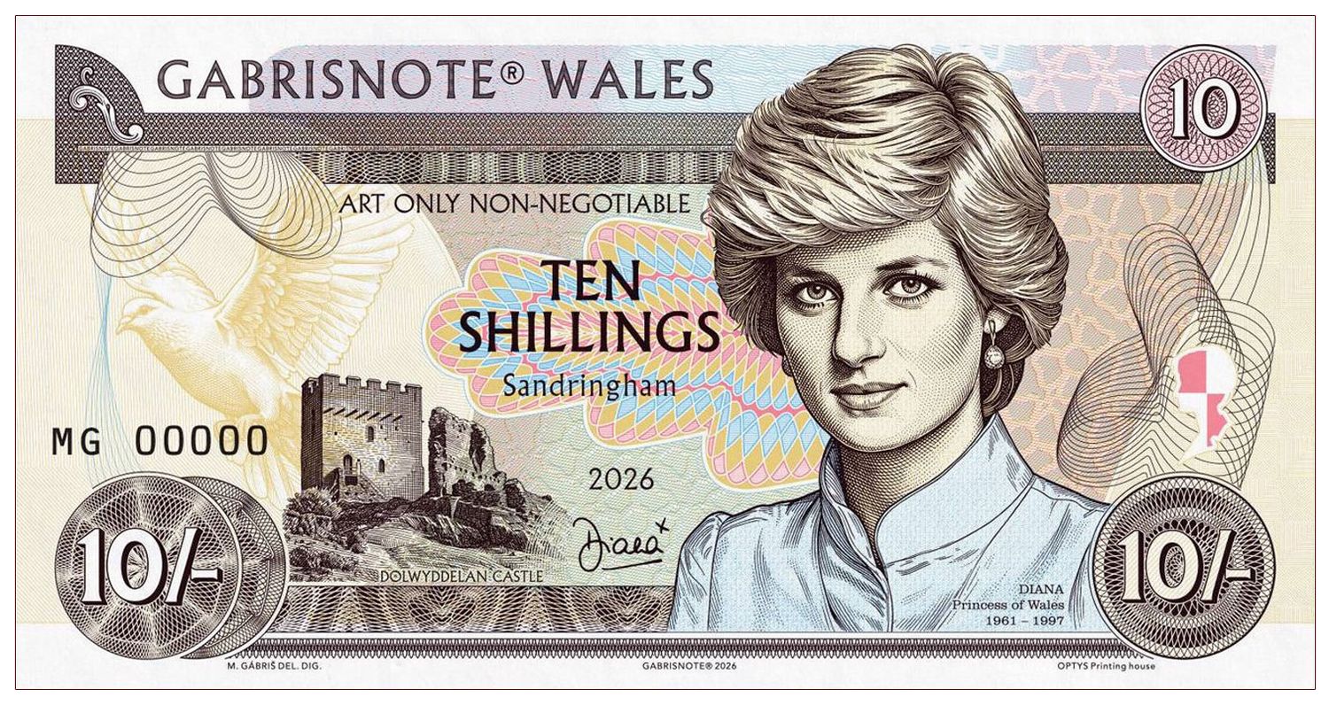 2026/07b 10 szylingów Diana Princess od Walles (seria MG00000)