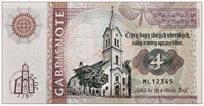 2026/06d Moravske Lieskove 240 lat kościoła (ML12345) wariant brązowy