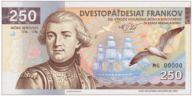 2026/09b 250 franków Maurycy Beniowski  (1746-1786) (seria MG00000)