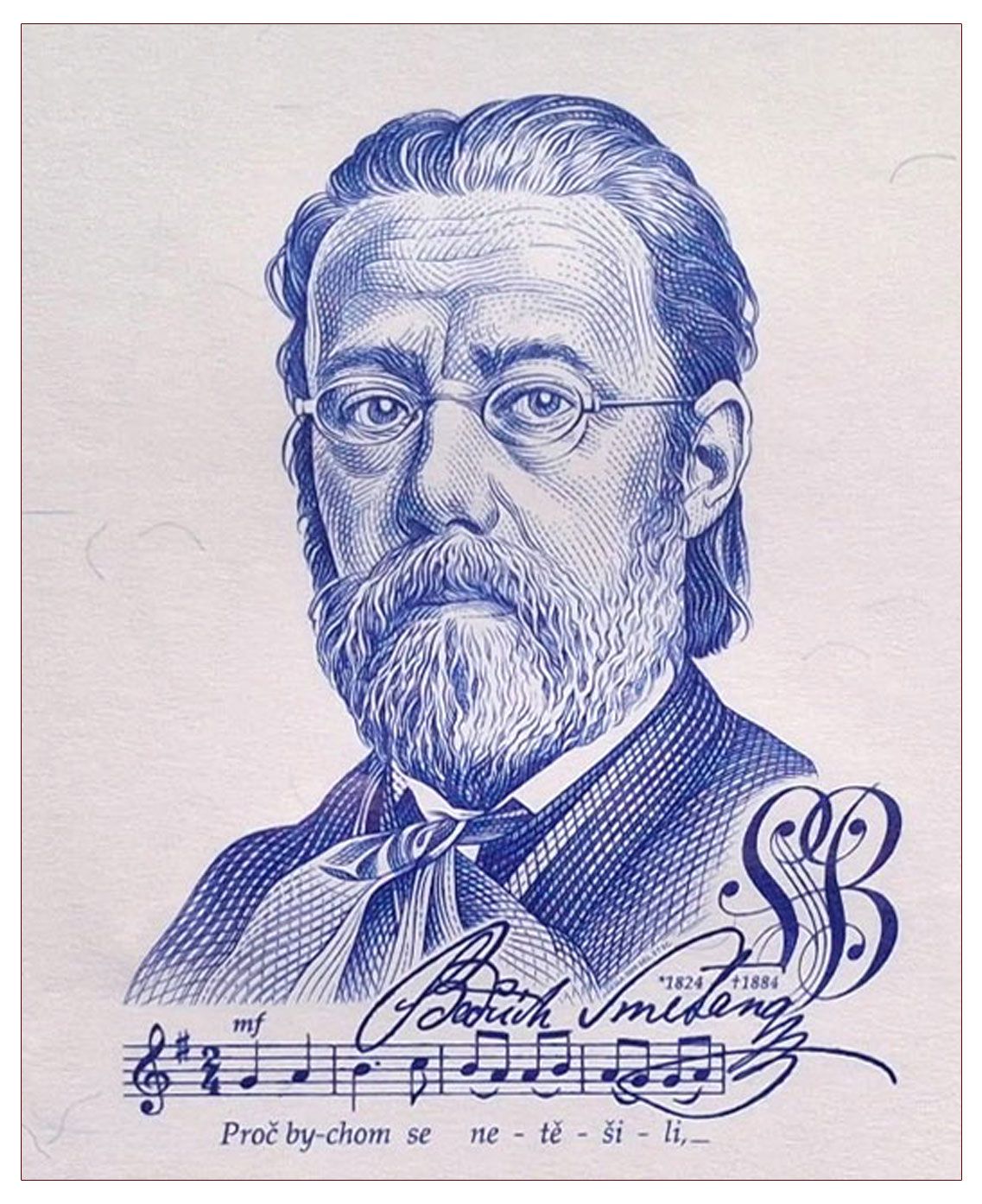 2024/14g Portret Bedricha Smetany autorstwa Jozefa Česli + gabriszowka serii MG01000000