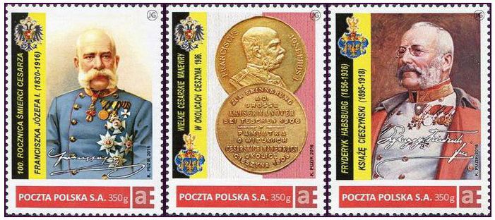 KP018-20 Cesarz Franciszek Józef, Wielkie Manewry w okolicach Cieszyna, Fryderyk Habsburg - ostatni książę cieszyński (seria)