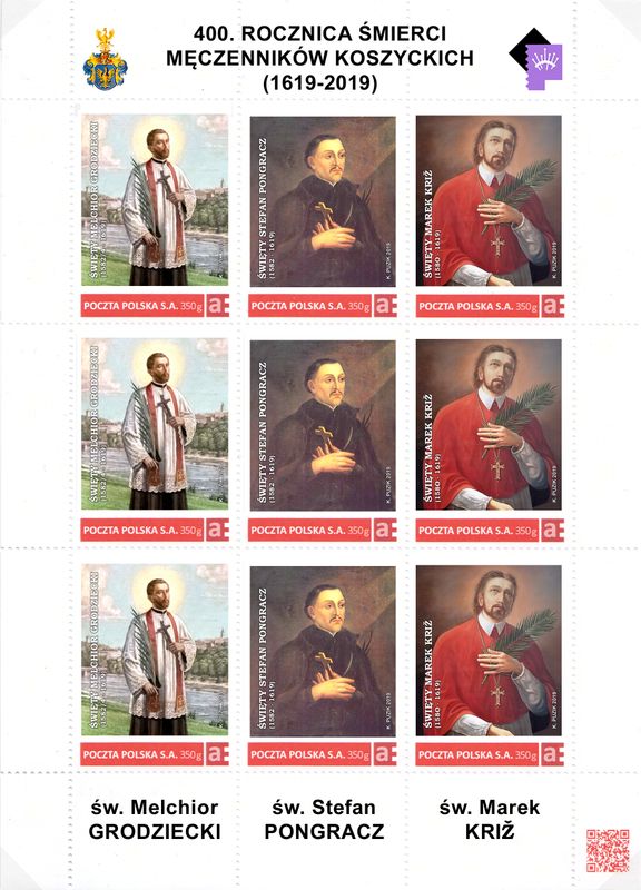 KP076-8 400. rocznica śmierci Męczenników (arkusz)