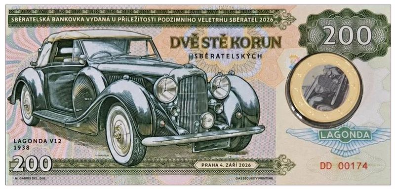 2026/12d Lagonda V12 Zapadlik (seria DD) żeton w blistrze