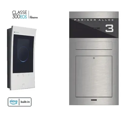 Briefkasten Komplettset Classe 300 EOS Video Edelstahl RAL