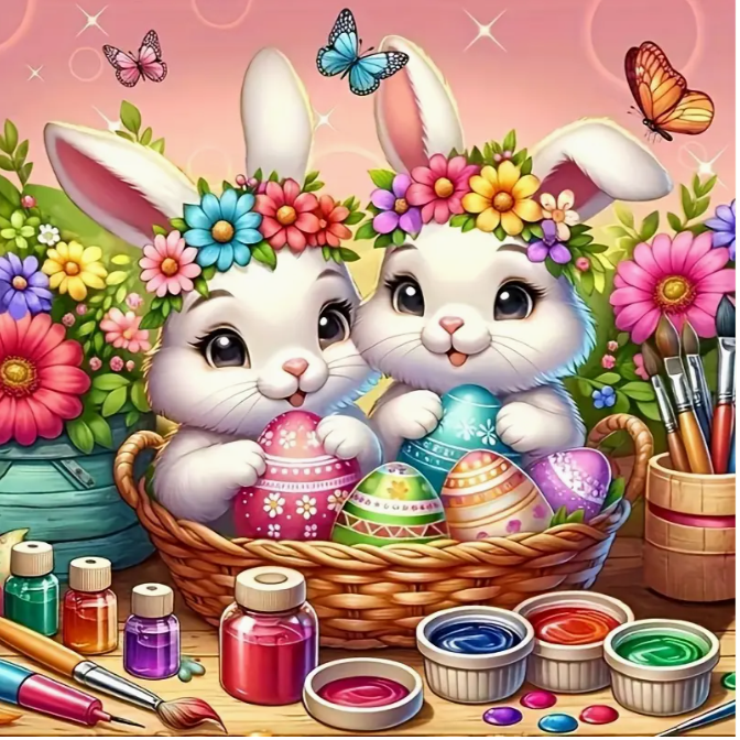 Toile lapin fais de la peinture