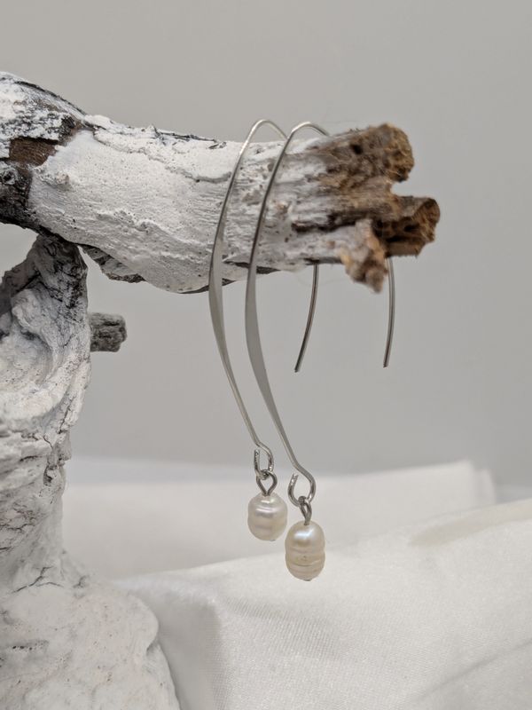 Boucles d'oreilles "Lune d'Acier"
