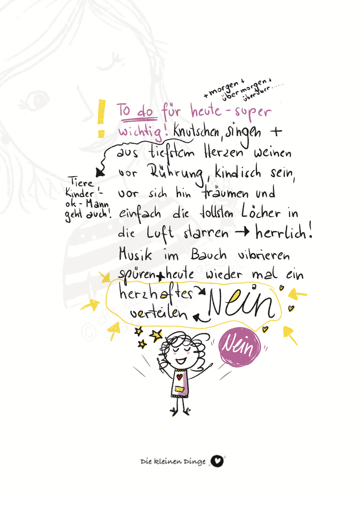 Impulskarte - To do für heute - NEIN mit Herz