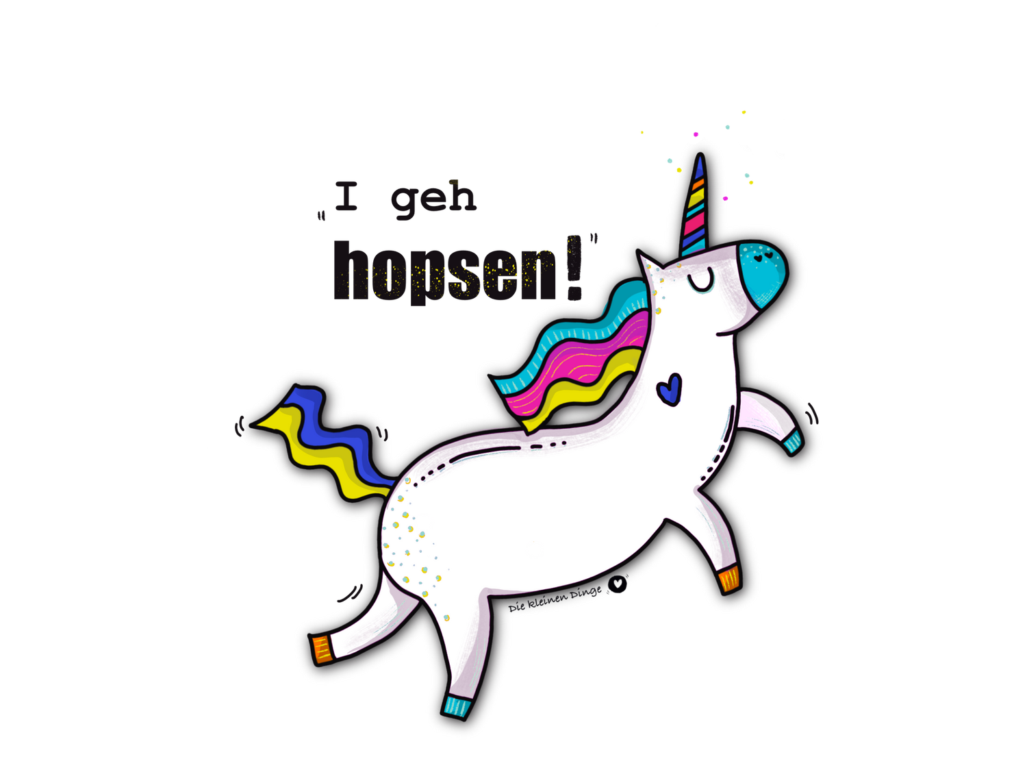 Einhorn Statement - Sticker - I geh hopsen