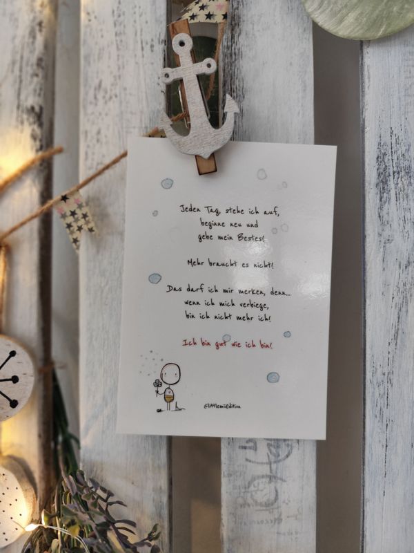 Grußkarte "Gut wie ich bin" inkl. Dowload Dateien