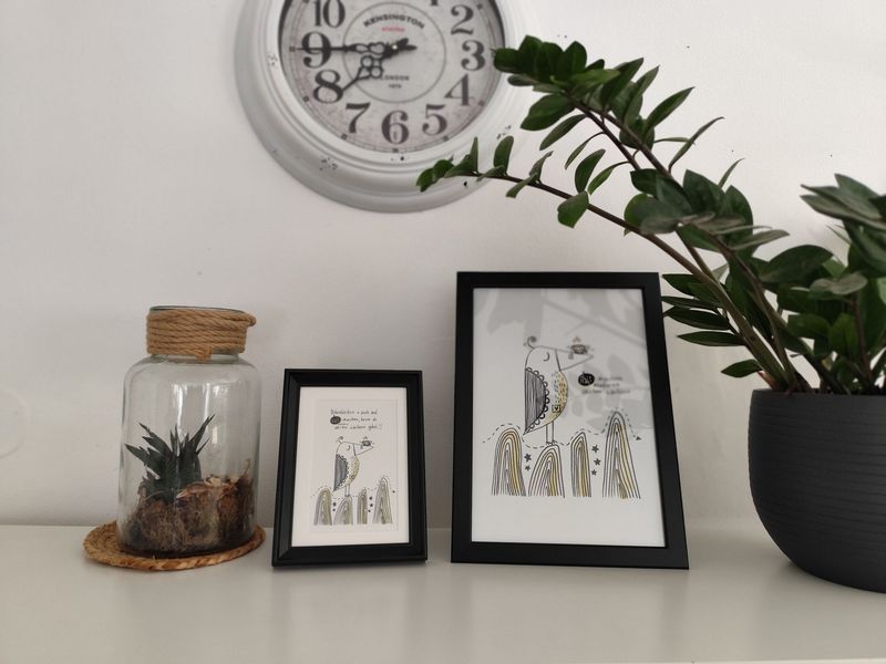 Poster "Halt machen" und Karte im Set