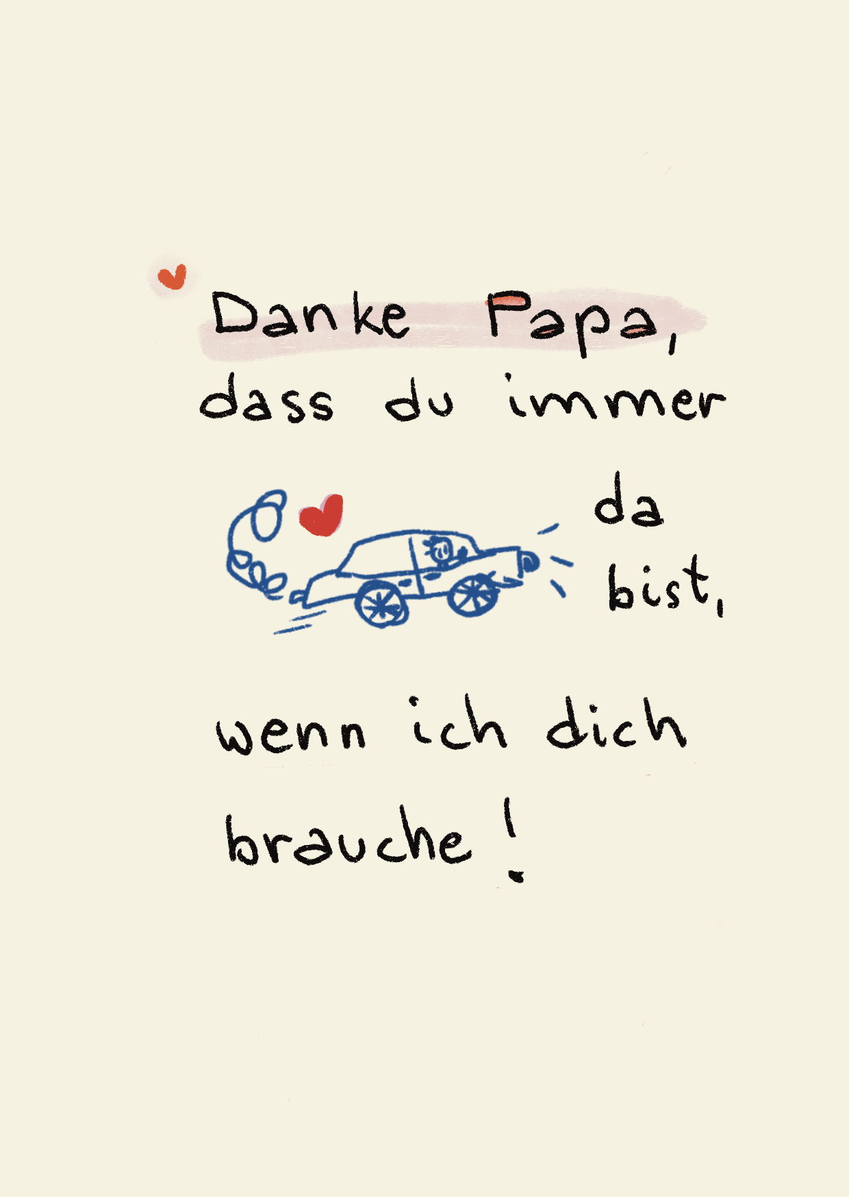 Vatertags Karte - Danke Papa