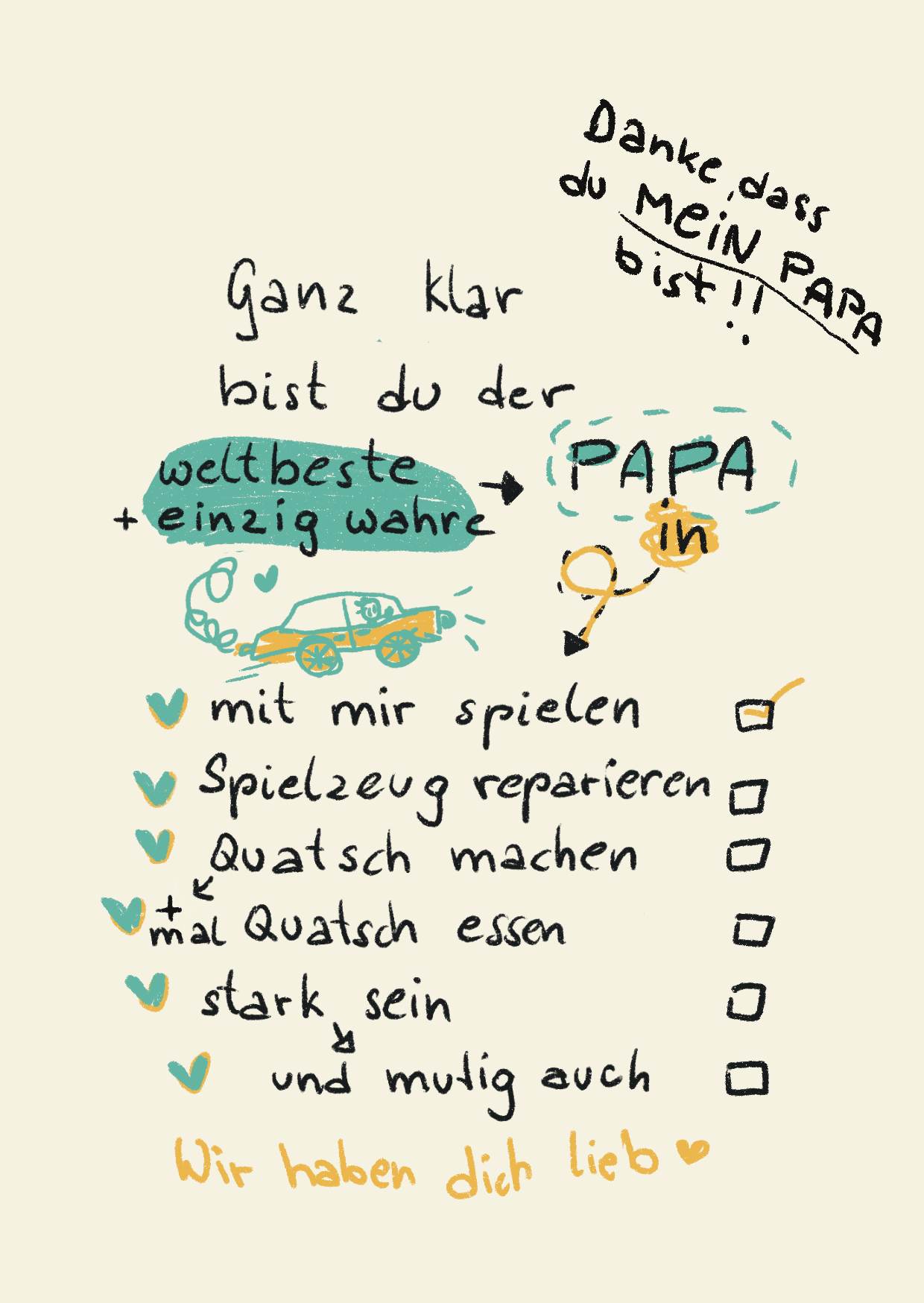 Karte - Weltbester Papa