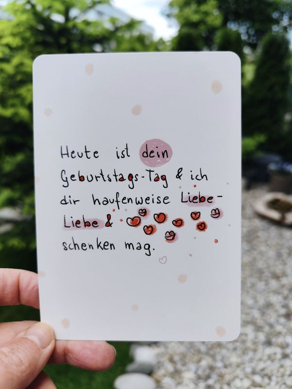 Geburtstagskarte - Liebe für dich