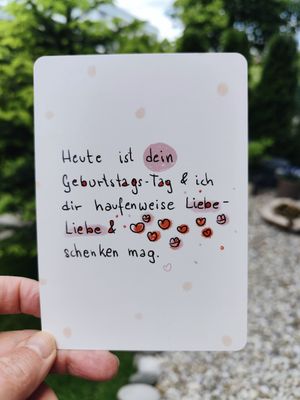 Geburtstagskarte - Liebe für dich