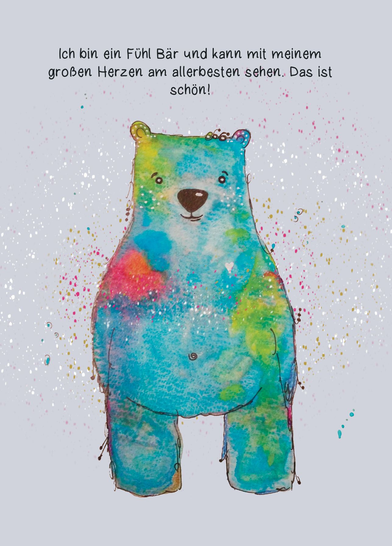 Affirmationskarte Kinder Fühlbär
