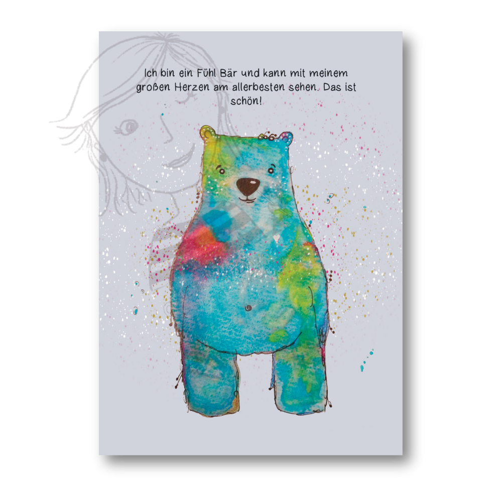 Affirmationskarte Kinder Fühlbär