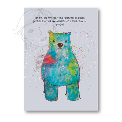 Affirmationskarte Kinder Fühlbär