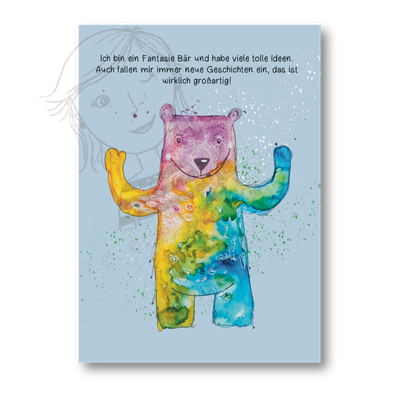 Affirmationskarte Kinder - Fantasie Bär