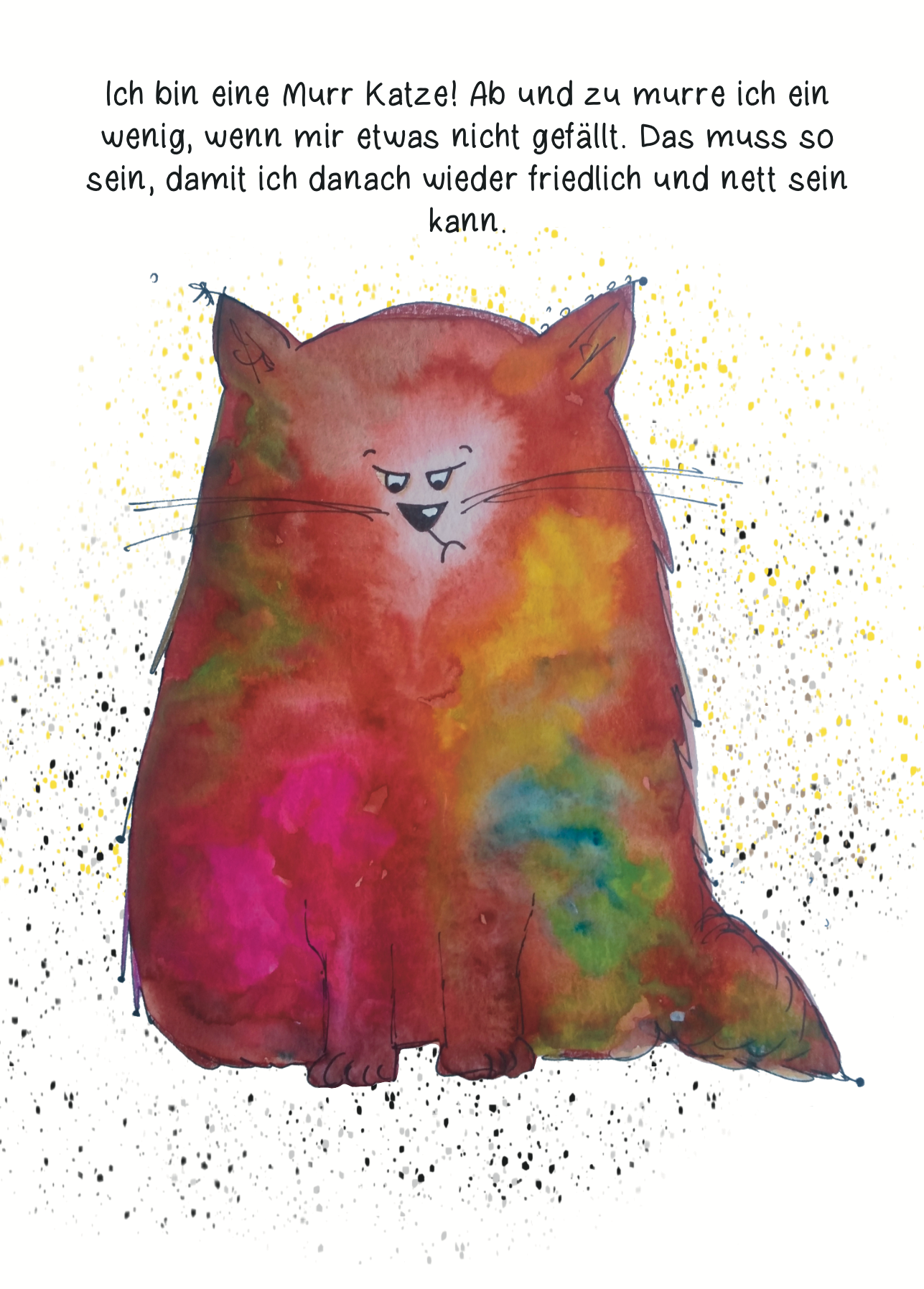 Affirmationskarte Kinder - Murrkatze