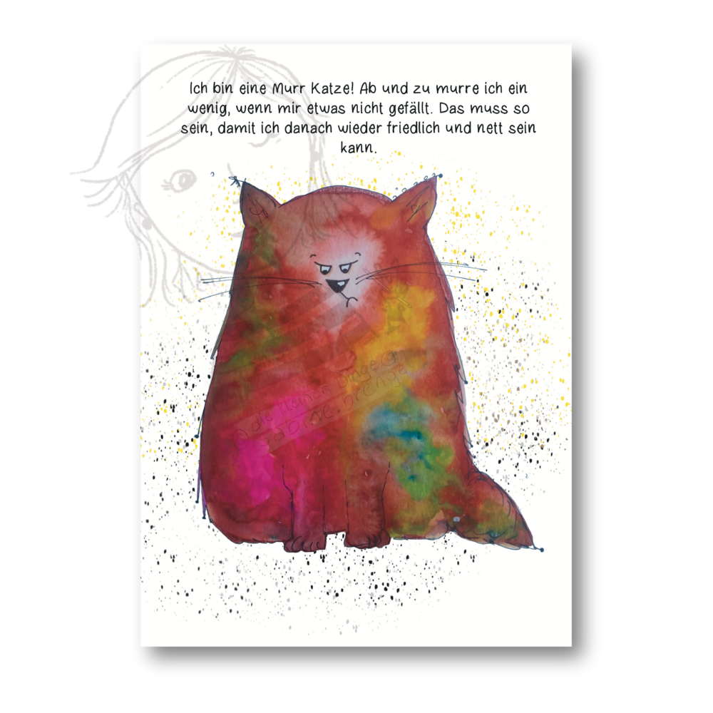 Affirmationskarte Kinder - Murrkatze