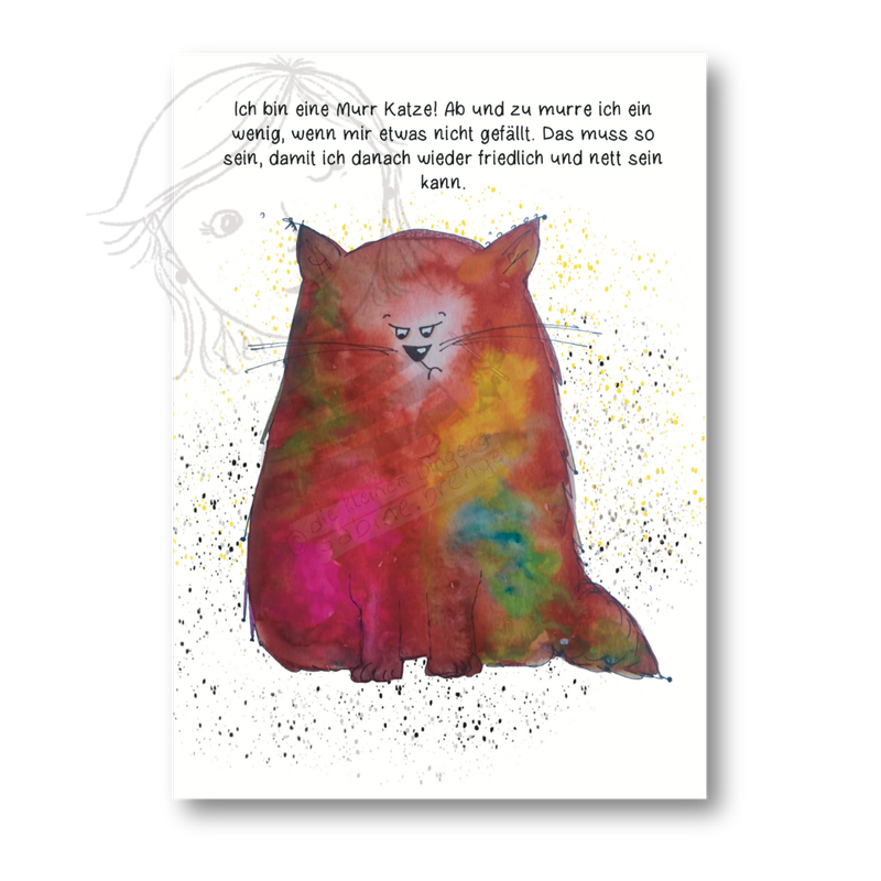 Affirmationskarte Kinder - Murrkatze