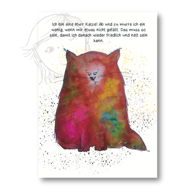 Affirmationskarte Kinder - Murrkatze