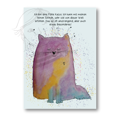 Affirmationskarte Kinder Fühle Katze