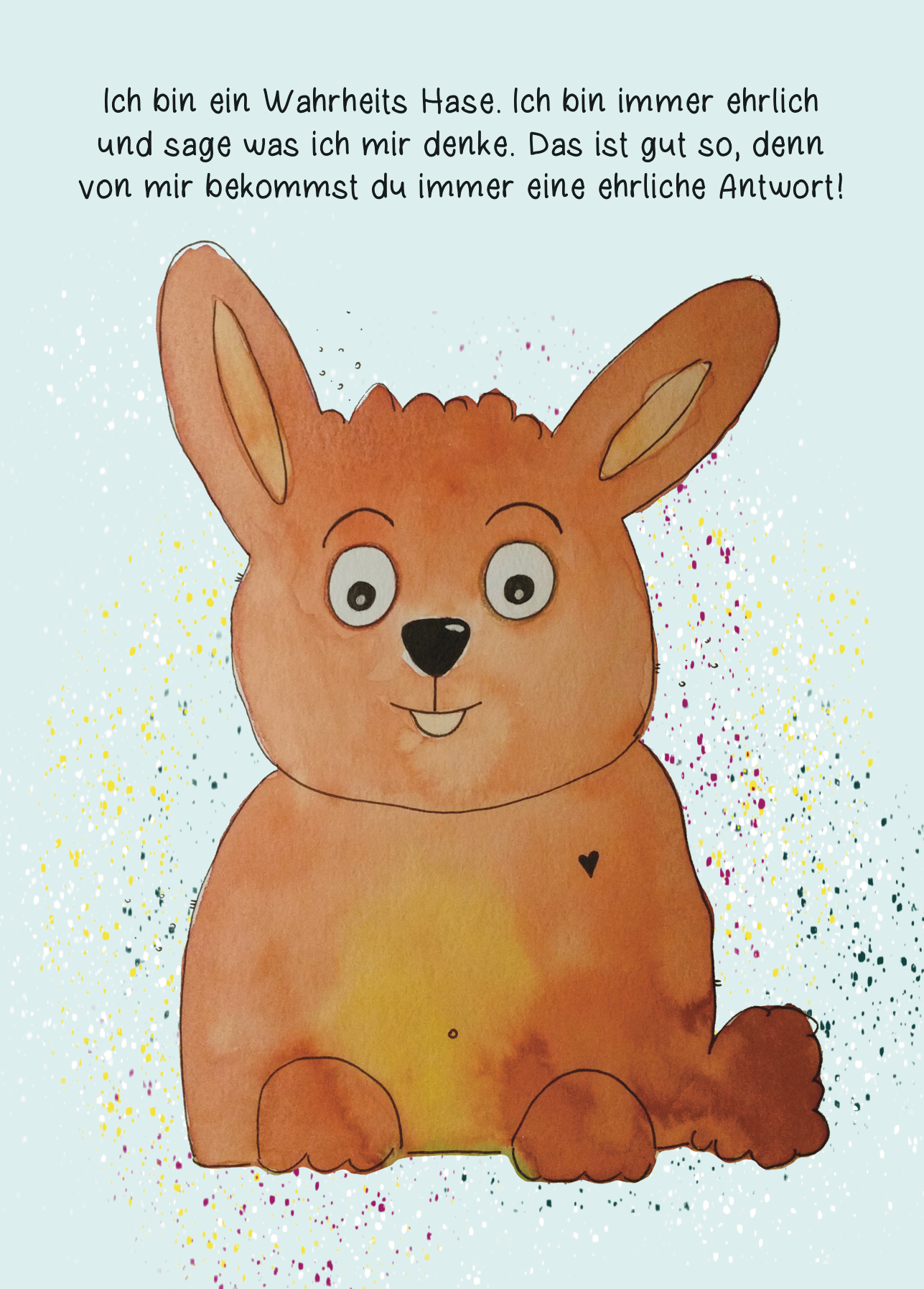 Affirmationskarte Kinder Wahrheits Hase