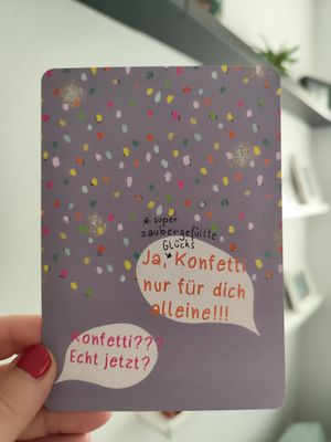 Statement Karte Glücks Konfetti
