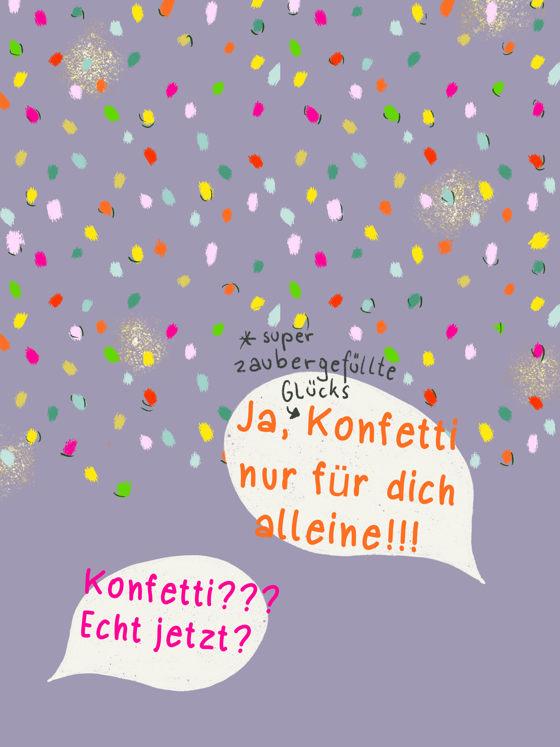 Statement Karte Glücks Konfetti