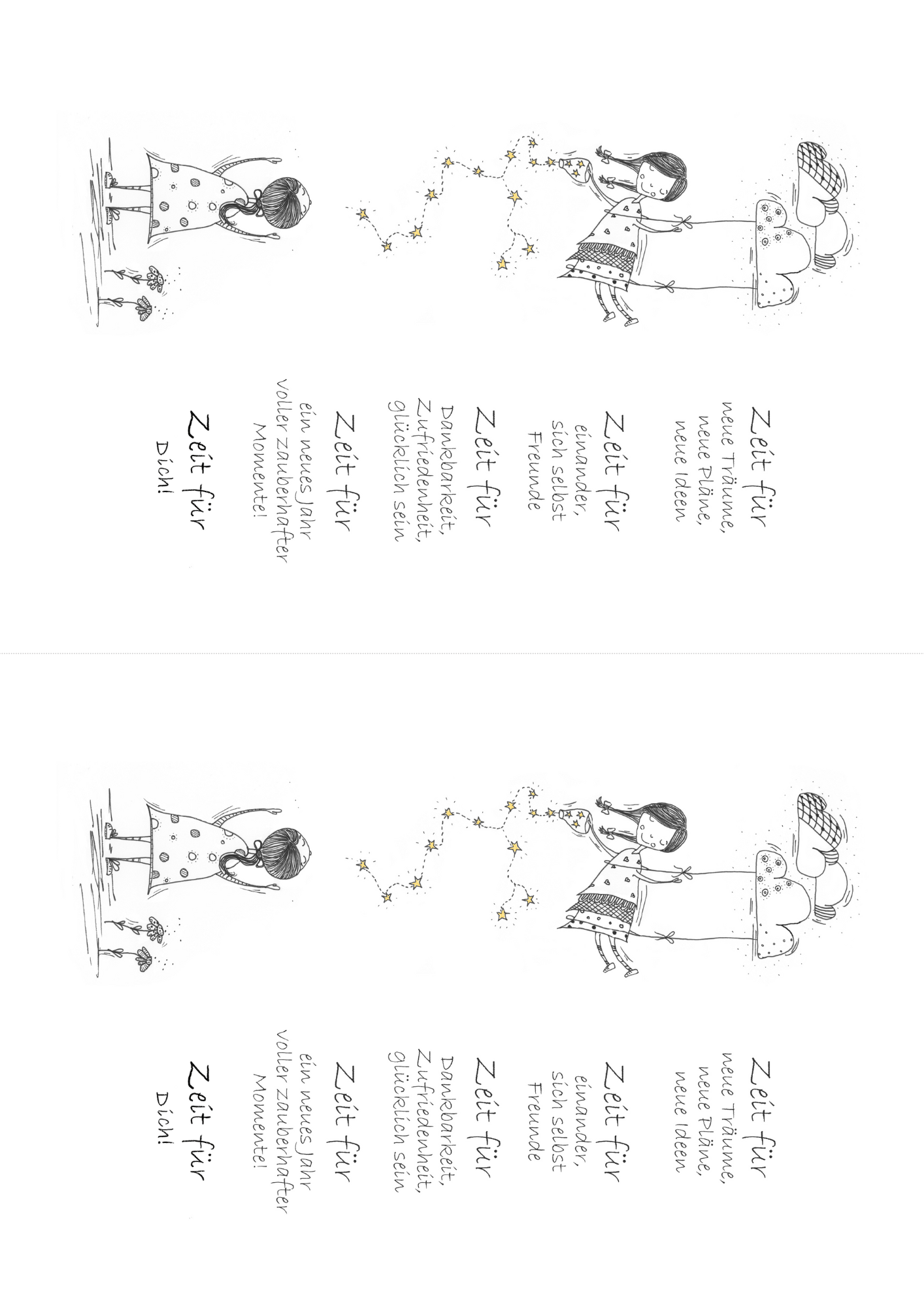 Neujahrswünsche Zeit schenken - DIY Download (digital)