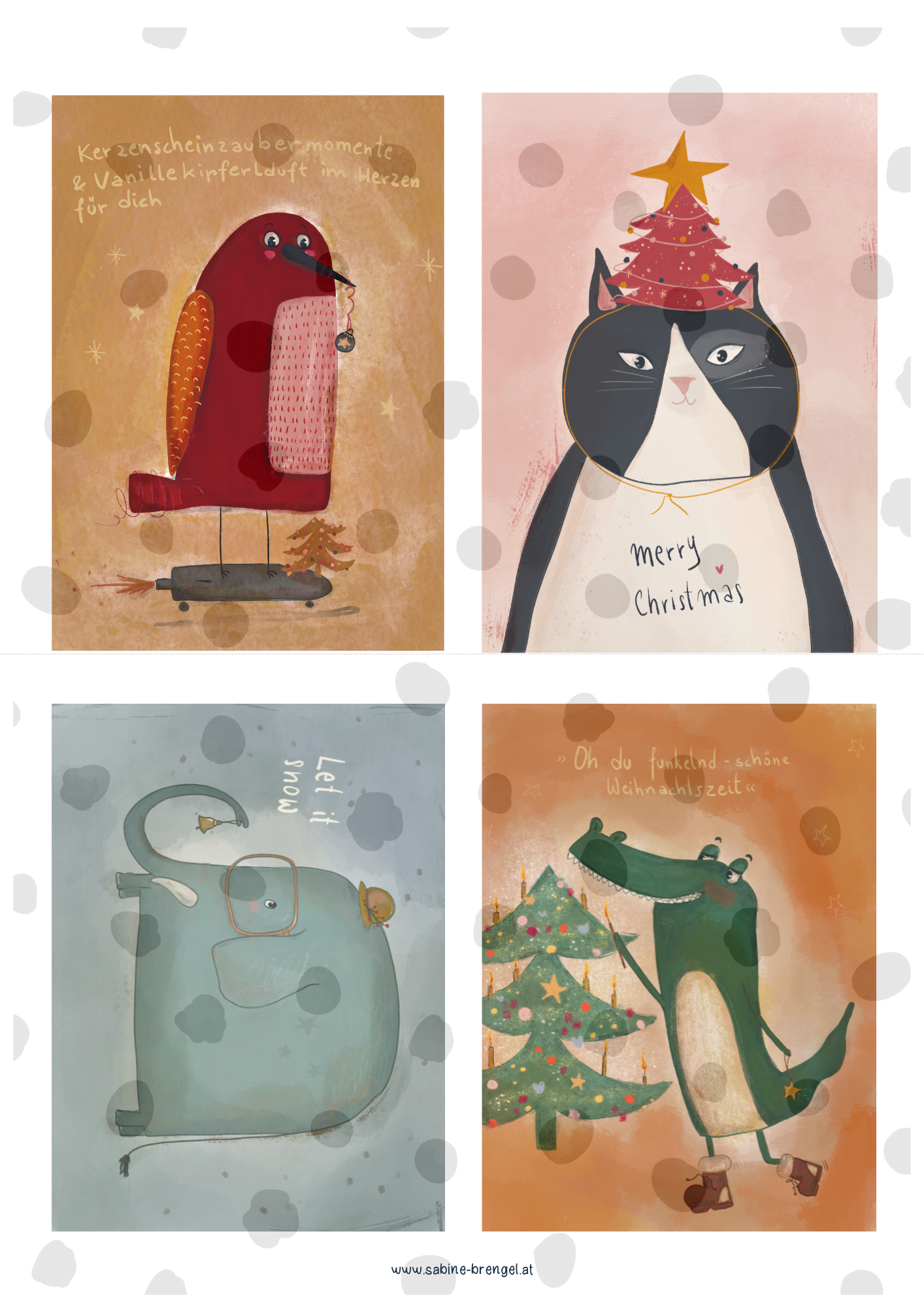 Weihnachtskarten und Anhänger  - DIY Download (digital)